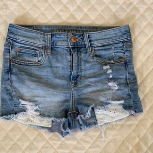 American Eagle Distressed Jean Shorts